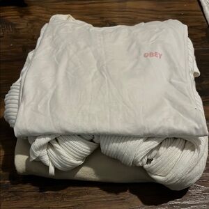Cream Sweatshirt with 'Love' Print